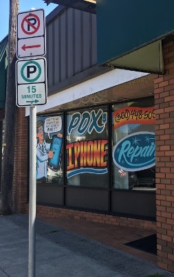 Phone repair store.